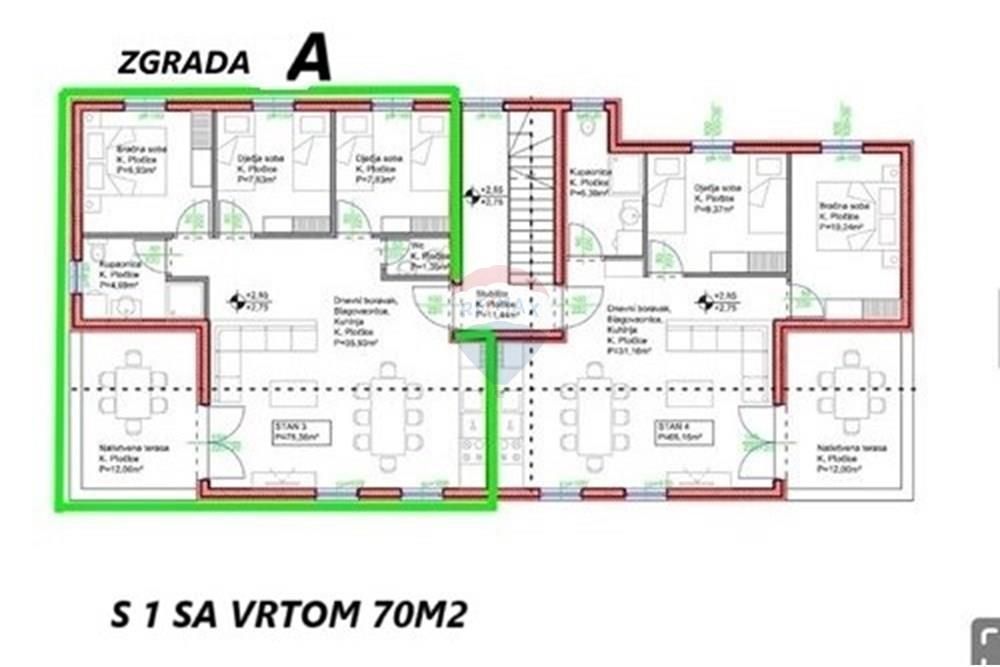Stanovanje Pakoštane, 82,49m2