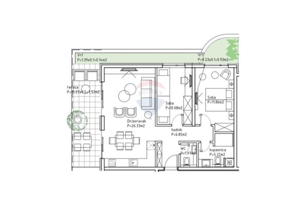 Apartma Makarska, 70,90m2