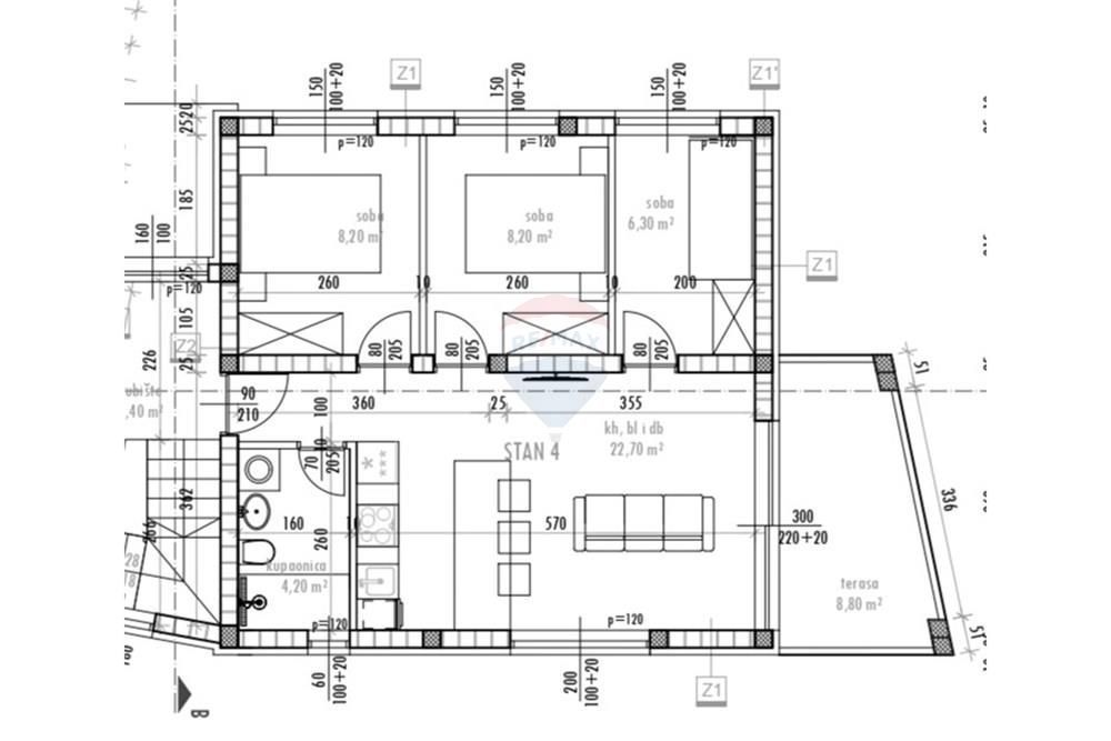 Stanovanje Sukošan, 59,40m2