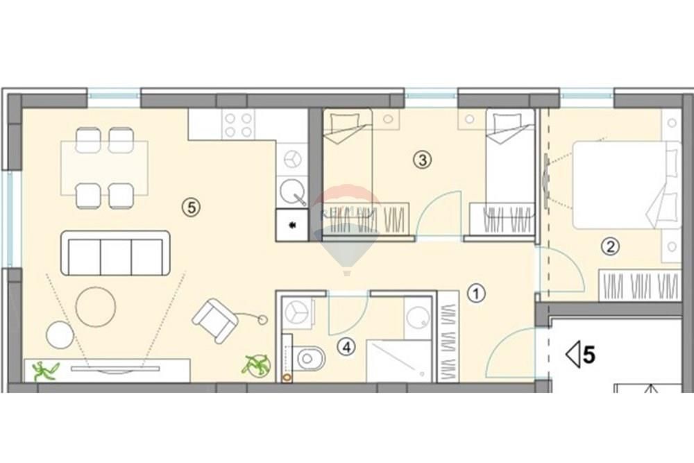 Apartma Bibinje, 69,44m2
