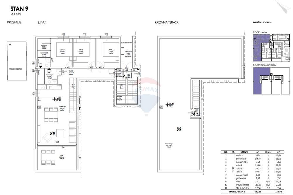 Stanovanje Privlaka, 135,68m2