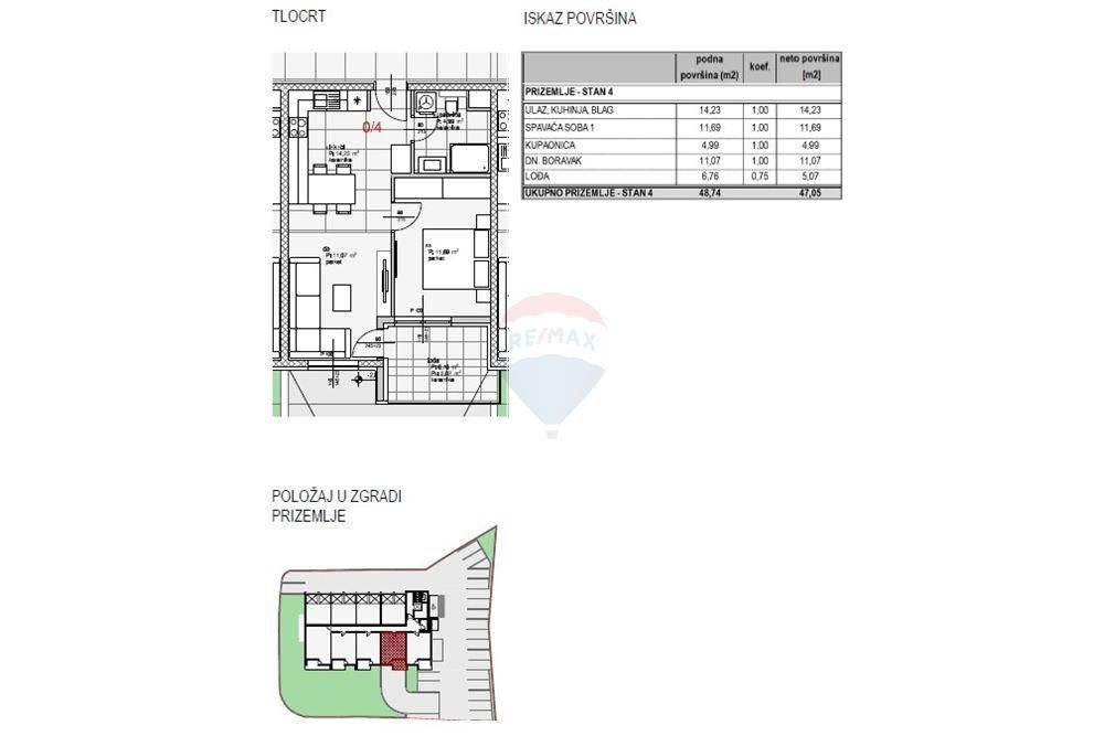 Stanovanje Mocire, Zadar, 47,05m2