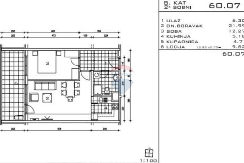 Stanovanje Ferenščica, Peščenica - Žitnjak, 60,07m2
