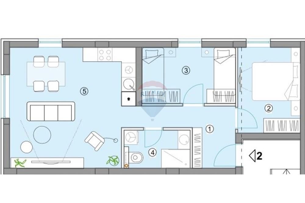 Stanovanje Bibinje, 72m2