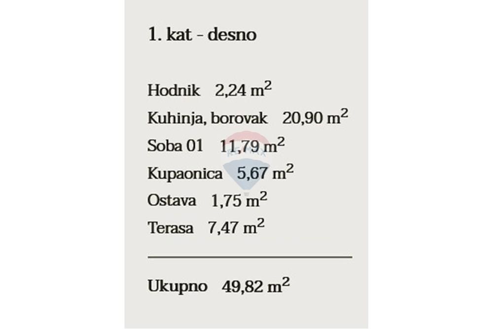 Stanovanje Stara Novalja, Novalja, 49,82m2