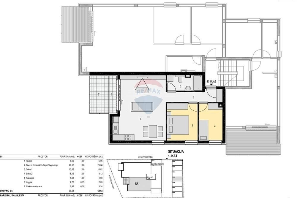 Stanovanje Mandre, Kolan, 41,76m2