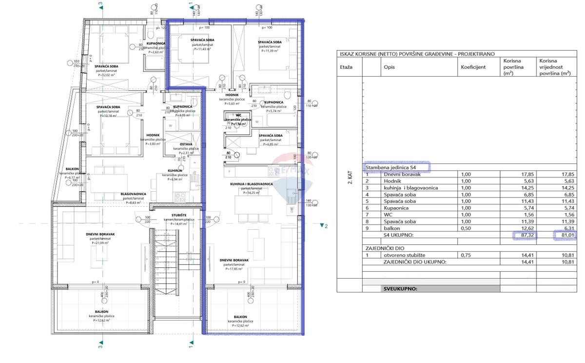 Stanovanje / Apartma Brodarica, Šibenik - Okolica, 81,01m2