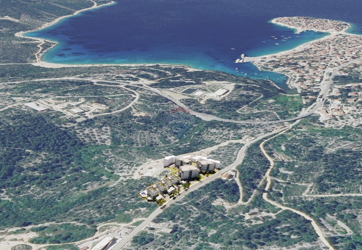 Ekskluzivni projekt! Moderna vila s strešno teraso in bazenom, Primoštenu