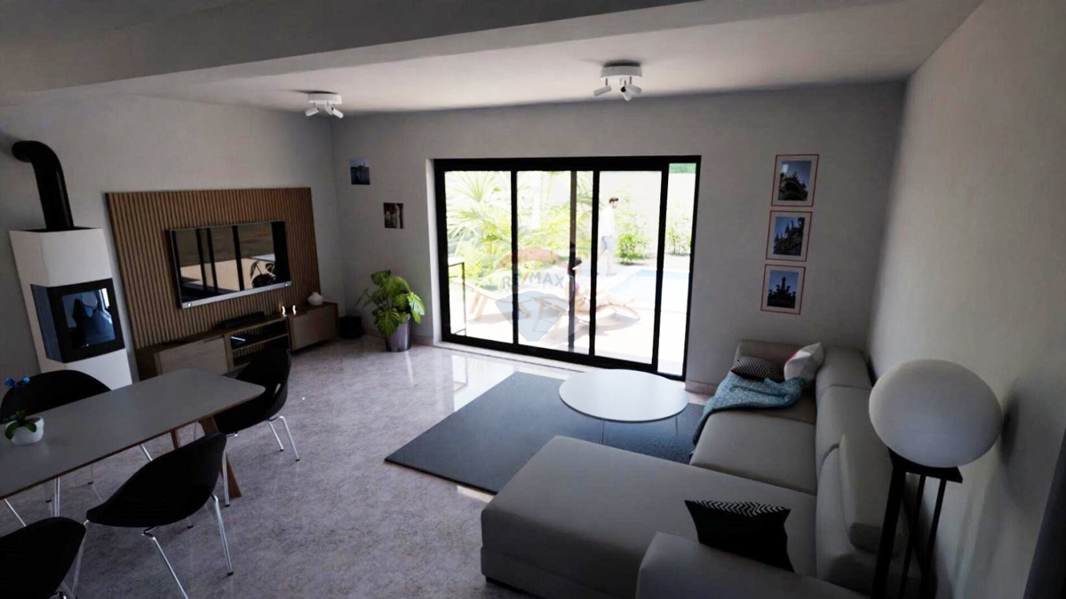 Ekskluzivni projekt! Moderna vila s strešno teraso in bazenom, Primoštenu