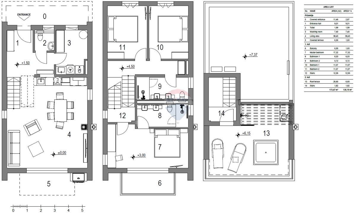 Ekskluzivni projekt! Moderna vila s strešno teraso in bazenom, Primoštenu