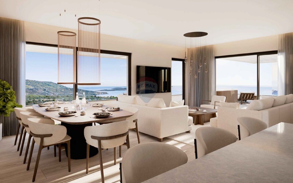 Luksuzni penthouse s tremi spalnicami in panoramskim razgledom (S7), Primošten