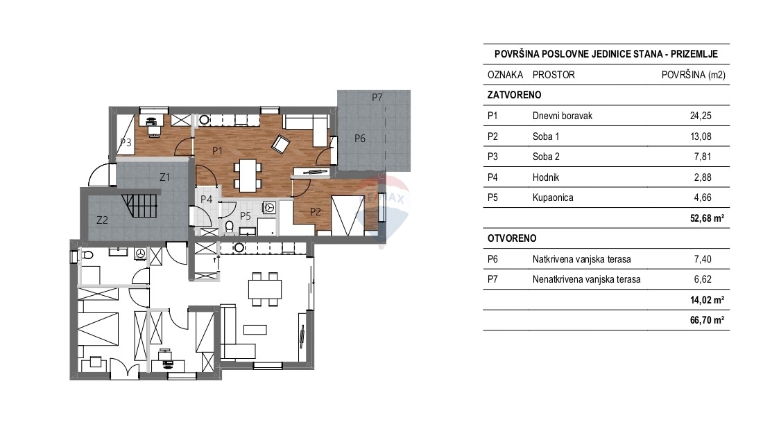 Stanovanje / Apartma Vidici, Šibenik, 60,54m2