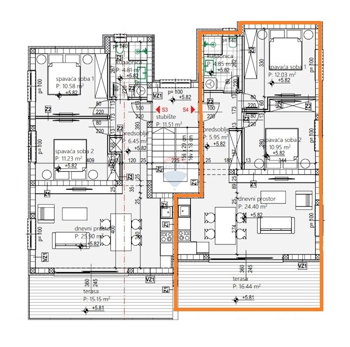 Stanovanje / Apartma Brodarica, Šibenik - Okolica, 69,68m2