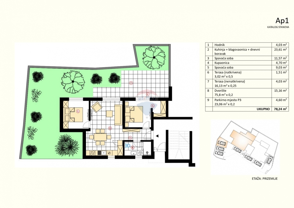 Stanovanje / Apartma Murter, 78,24m2