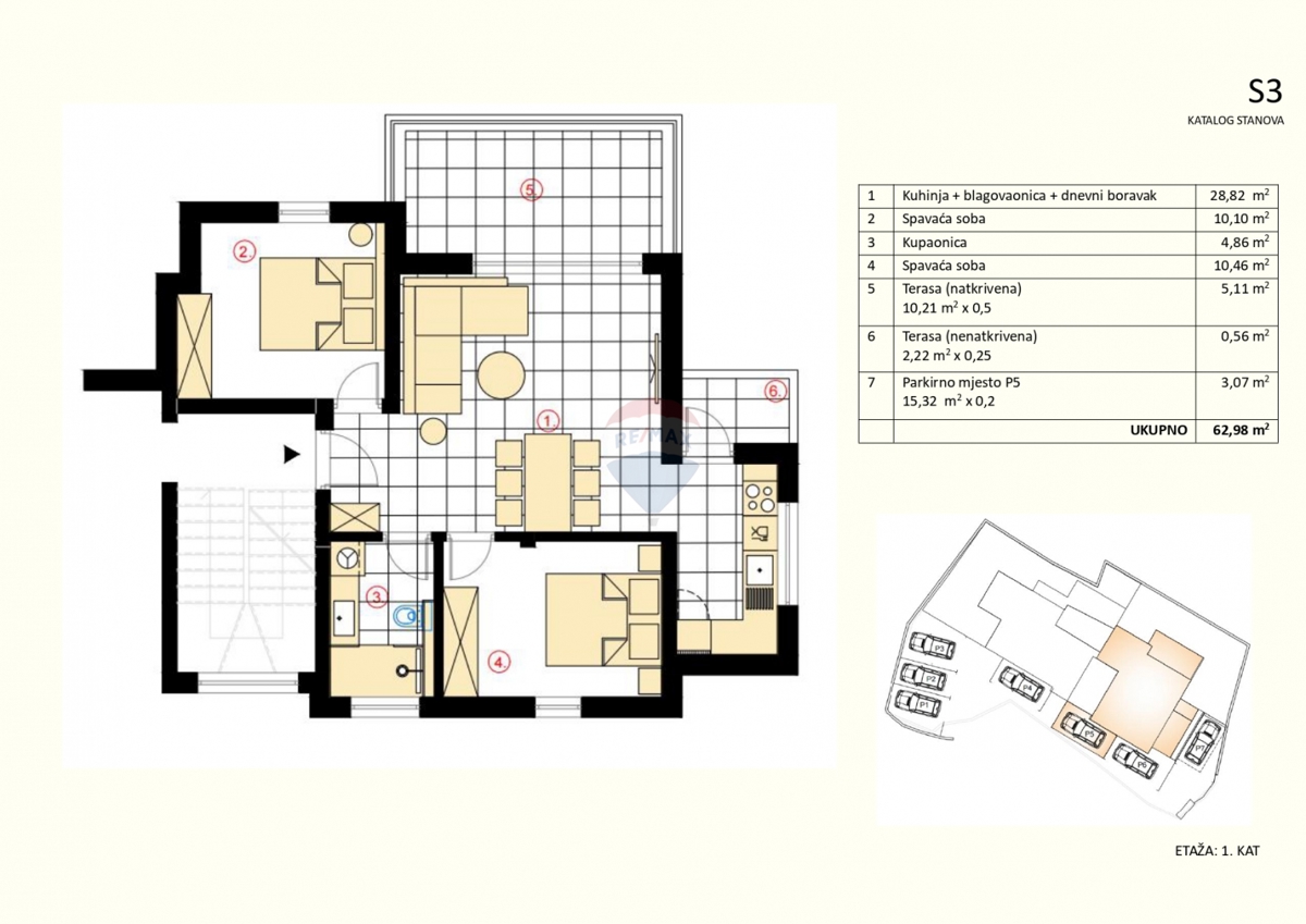 Stanovanje / Apartma Murter, 69,98m2