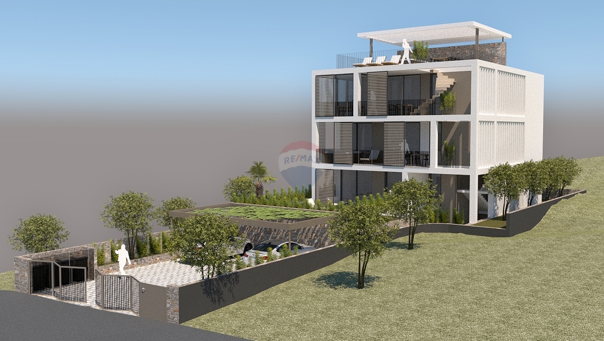 Dvosobno stanovanje z ogrevanim bazenom, vrtom in vrhunsko opremo 97,1 m², Primošten