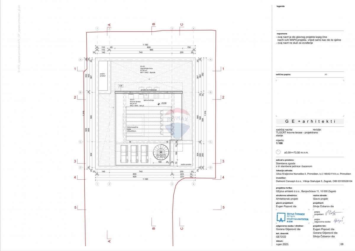 Čudovit penthouse s strešno teraso, Primošten