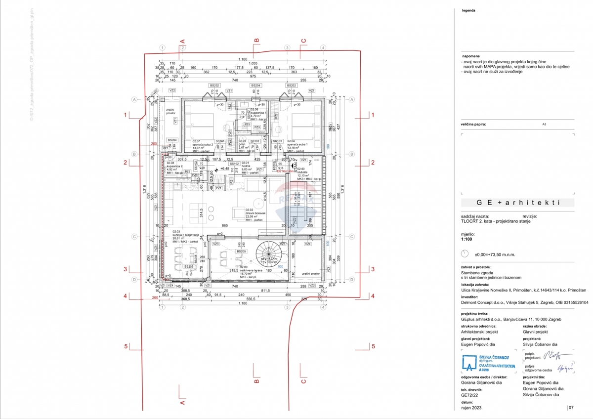 Čudovit penthouse s strešno teraso, Primošten