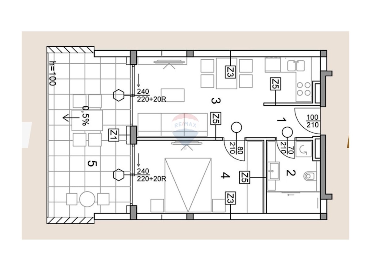 Stanovanje / Apartma Primošten, 61,59m2