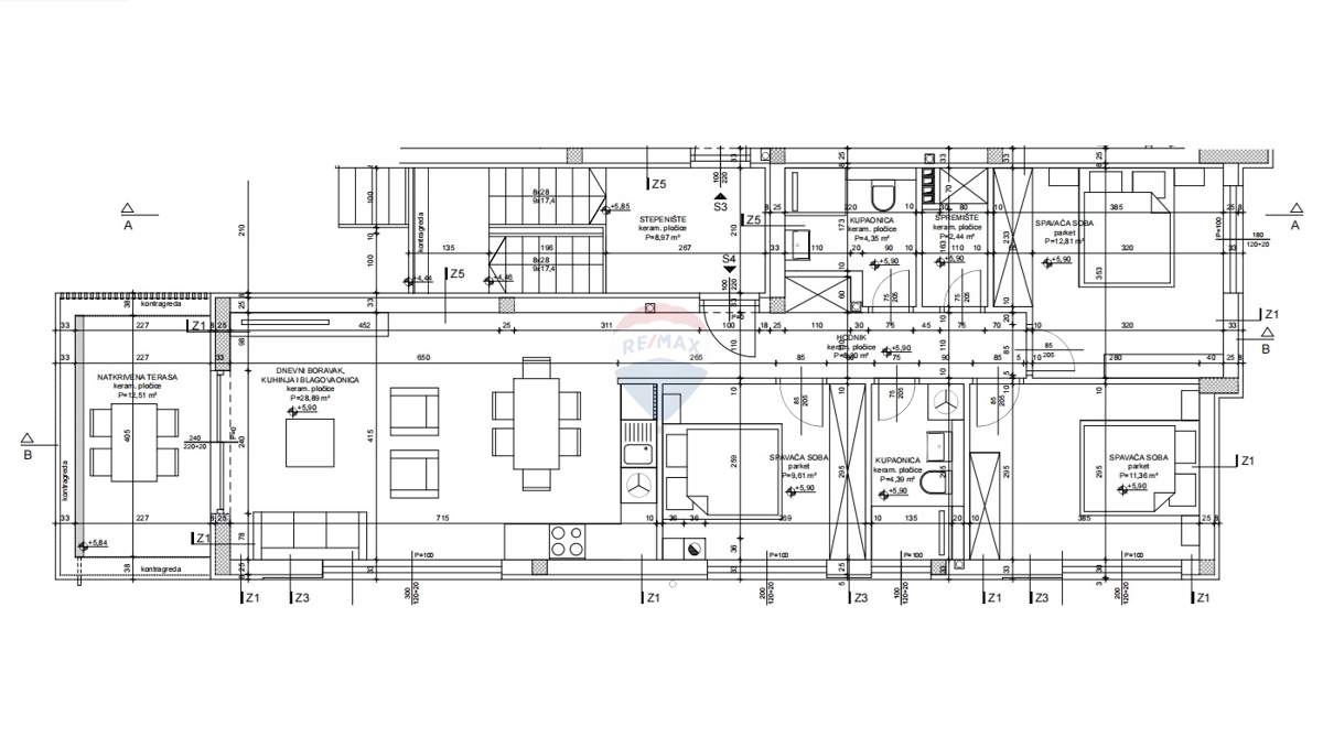 Stanovanje / Apartma Brodarica, Šibenik - Okolica, 88,37m2