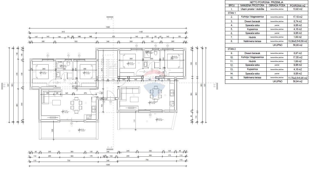 Stanovanje / Apartma Vodice, 73,24m2