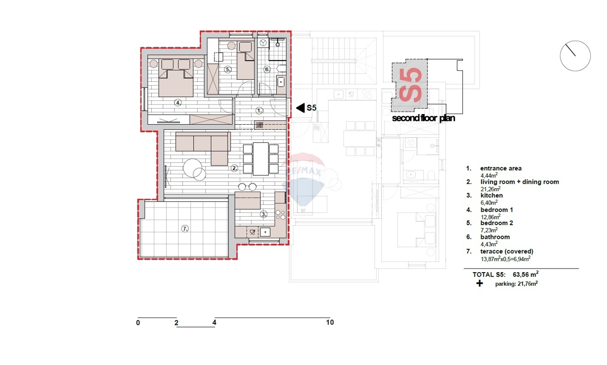 Odlično stanovanje v 2. nadstropju s čudovitim razgledom (S5), Primošten