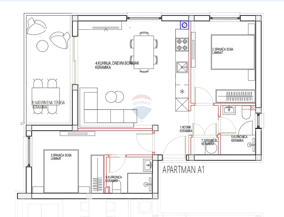 Stanovanje / Apartma Brodarica, Šibenik - Okolica, 83,42m2