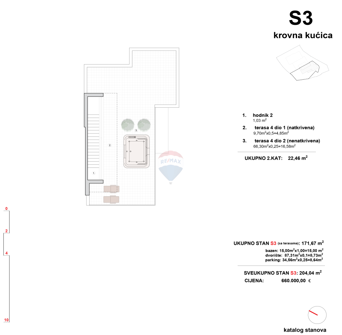 Stanovanje / Apartma Vodice, 204,04m2