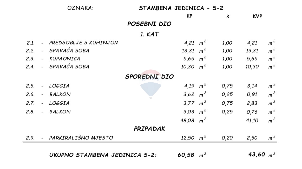 Stanovanje / Apartma Tribunj, 44m2