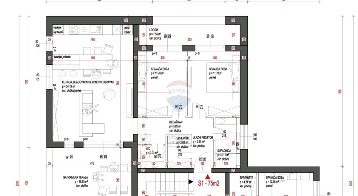 Stanovanje / Apartma Žaborić, Šibenik - Okolica, 89,39m2