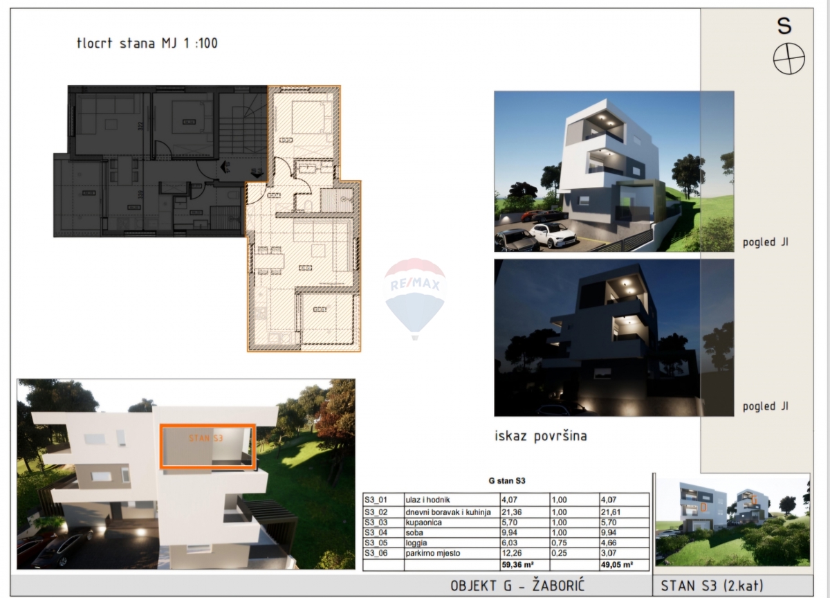 Stanovanje / Apartma Žaborić, Šibenik - Okolica, 49,05m2