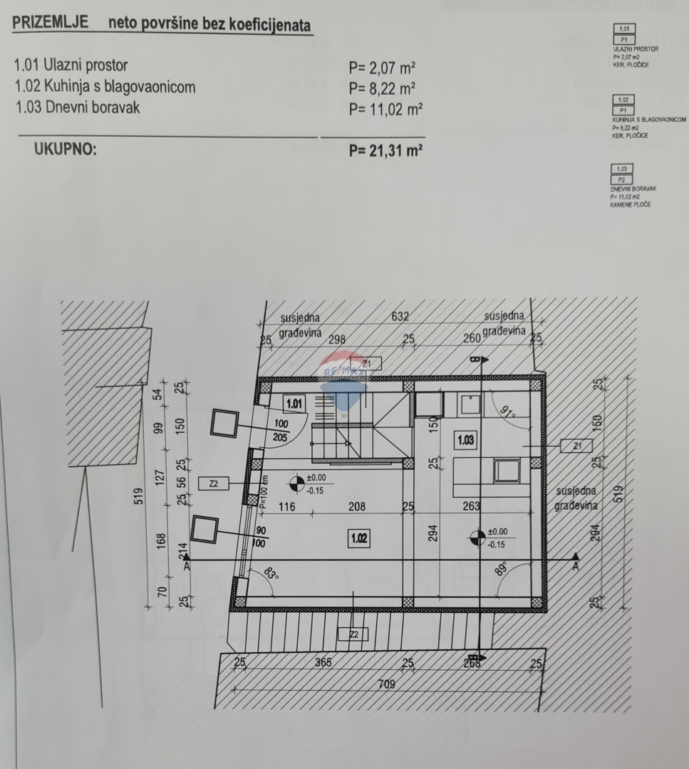 Hiša Grad, Šibenik, 72m2