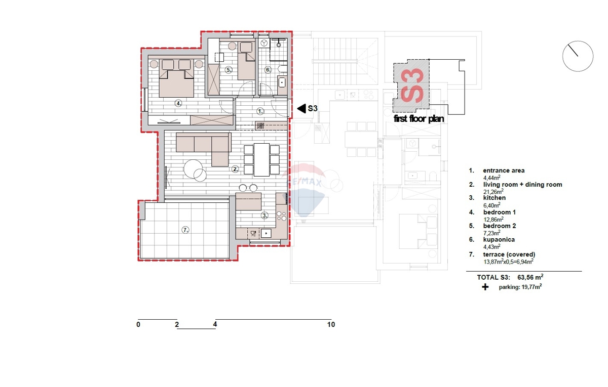 Luksuzno dvosobno stanovanje z odličnim razgledom (S3), Primošten