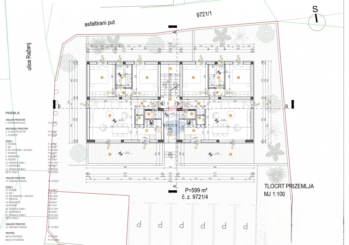 Dvosobno stanovanje z vrtom velikosti 82 m2, Stivašnica