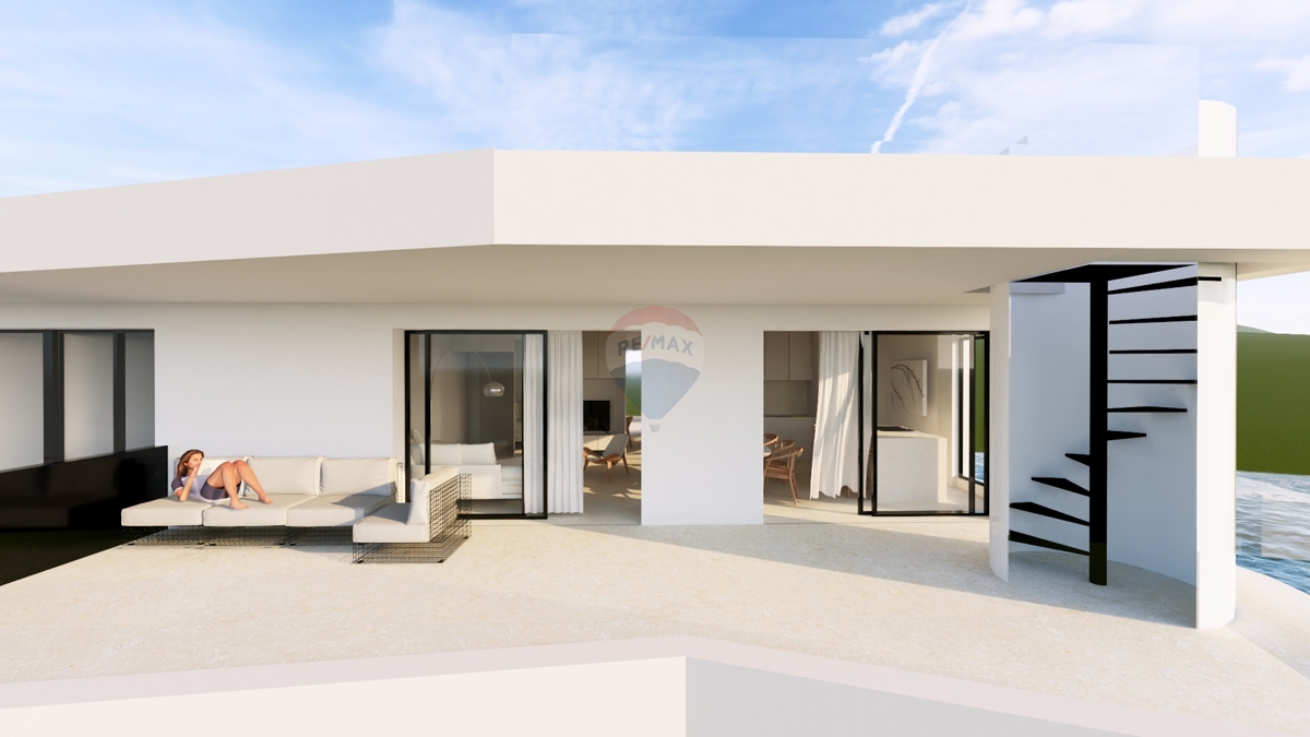 Penthouse s panoramskim razgledom in strešno teraso, novogradnja (D1) - Primošten