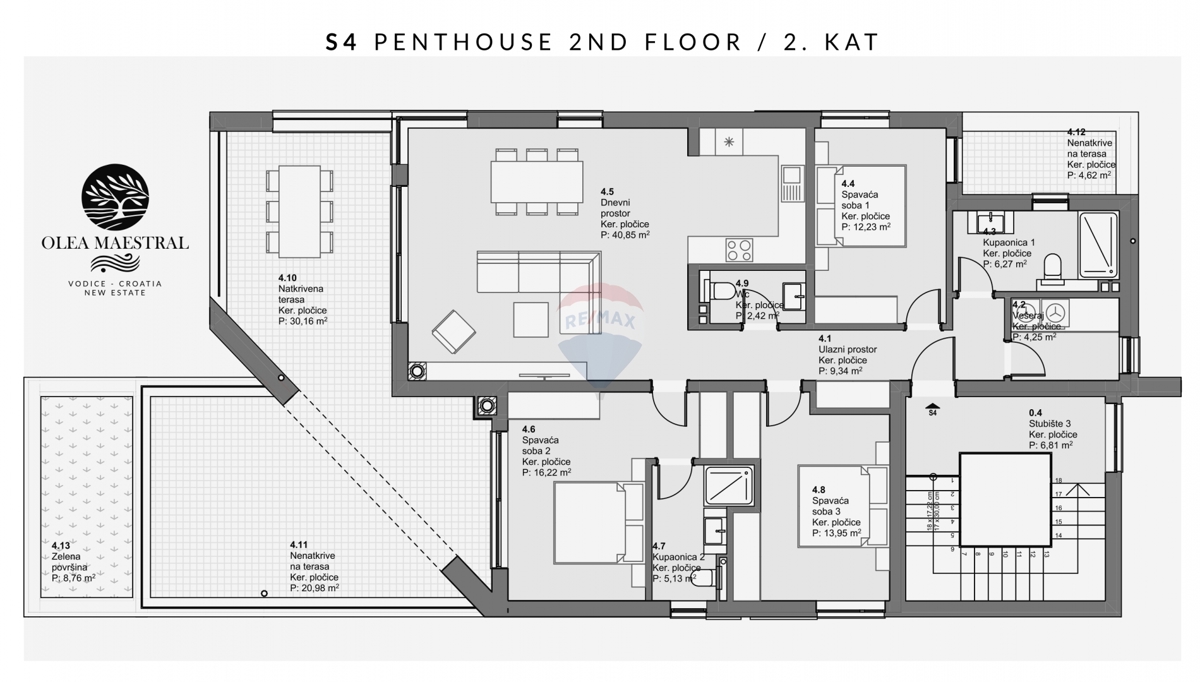 Stanovanje / Apartma Vodice, 143,31m2