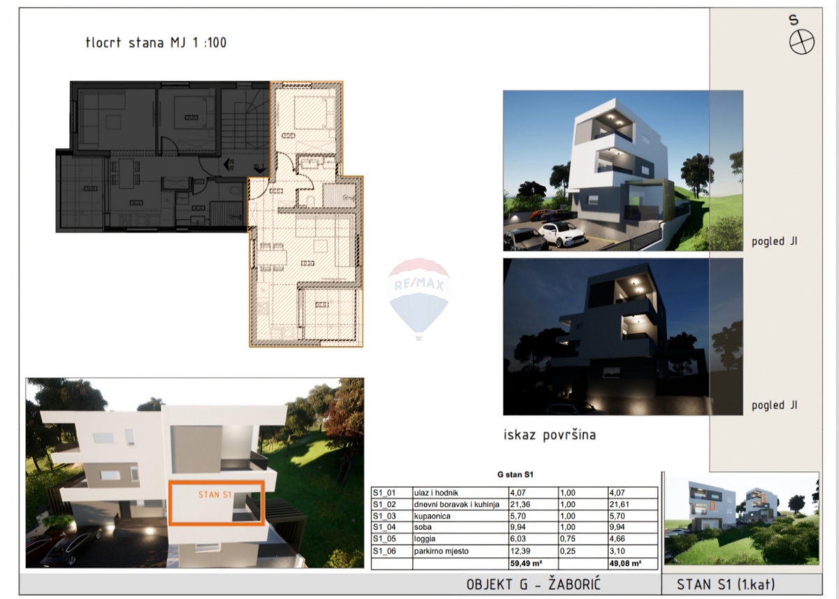 Stanovanje / Apartma Žaborić, Šibenik - Okolica, 49,08m2