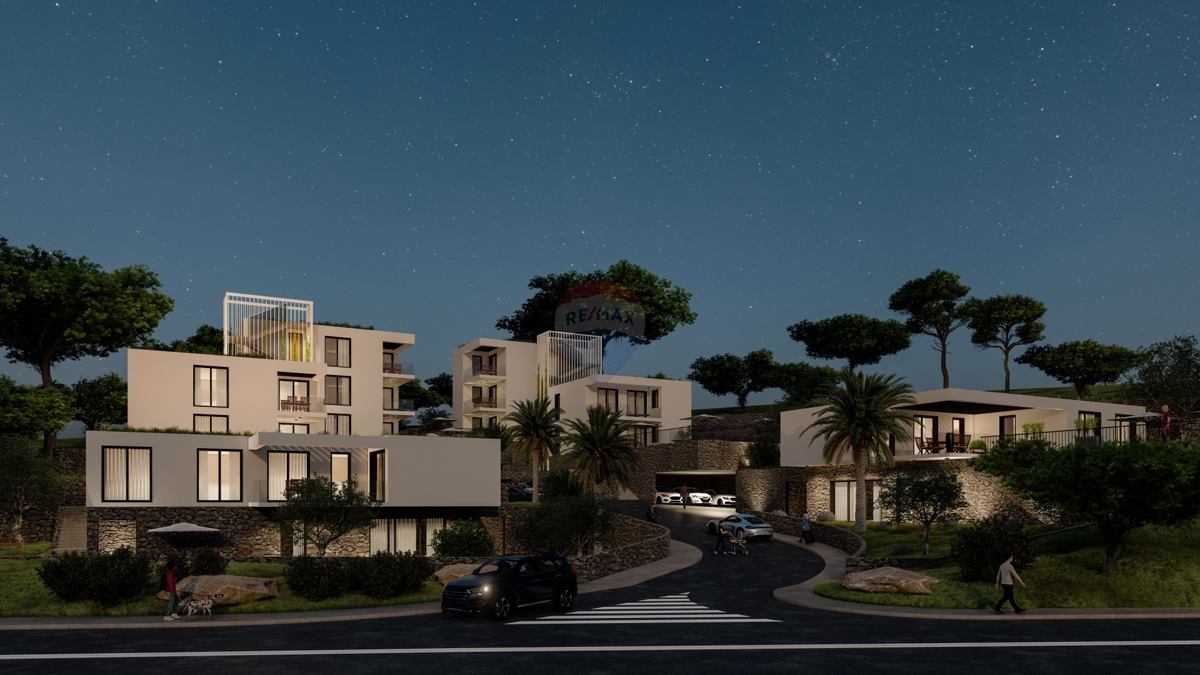 Vrhunski apartma z bazenom in pogledom na morje, 2 spalnici (A1) – Primošten