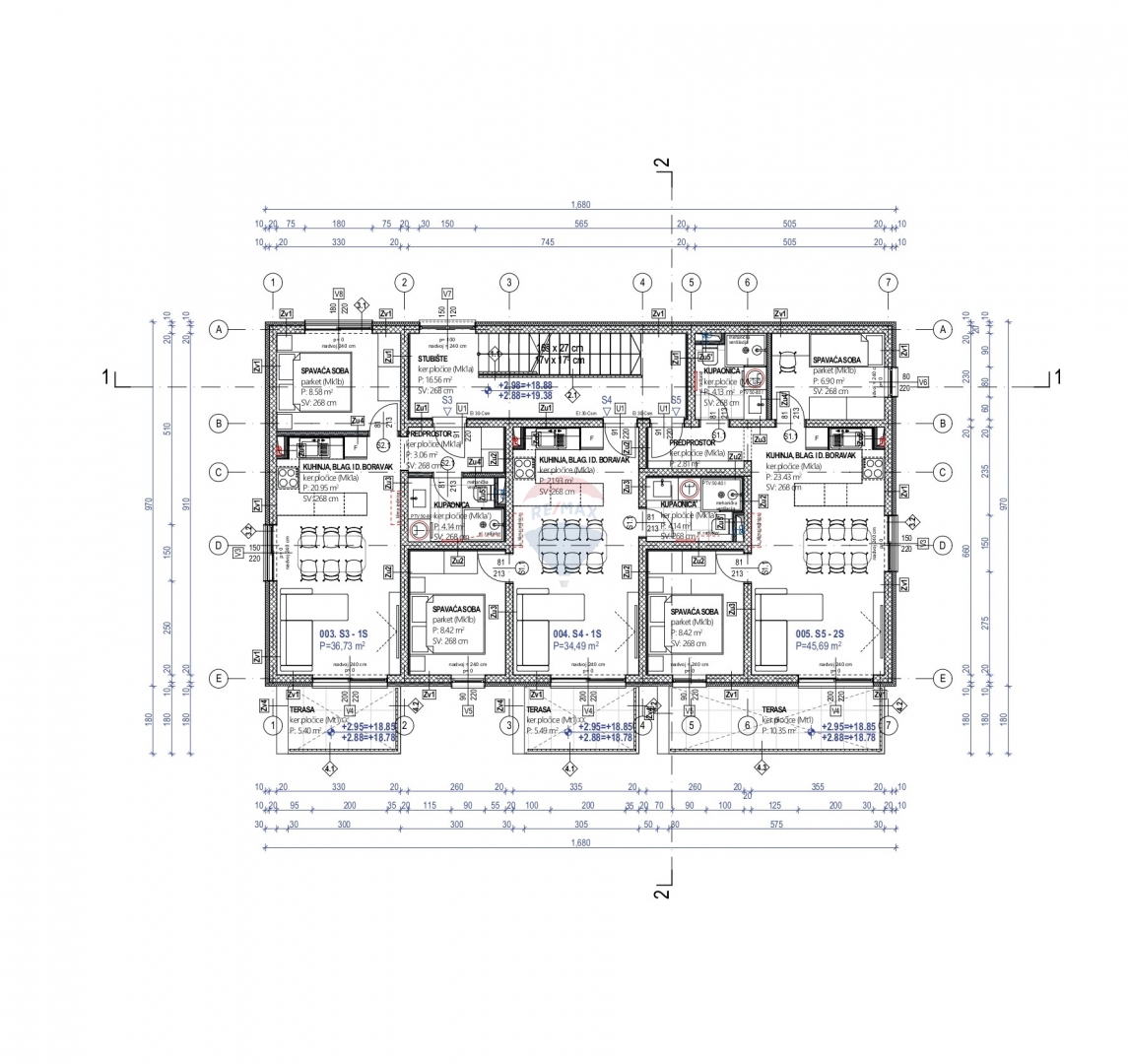 Enosobno stanovanje, 1. nadstropje, 45 m2, Rogoznica