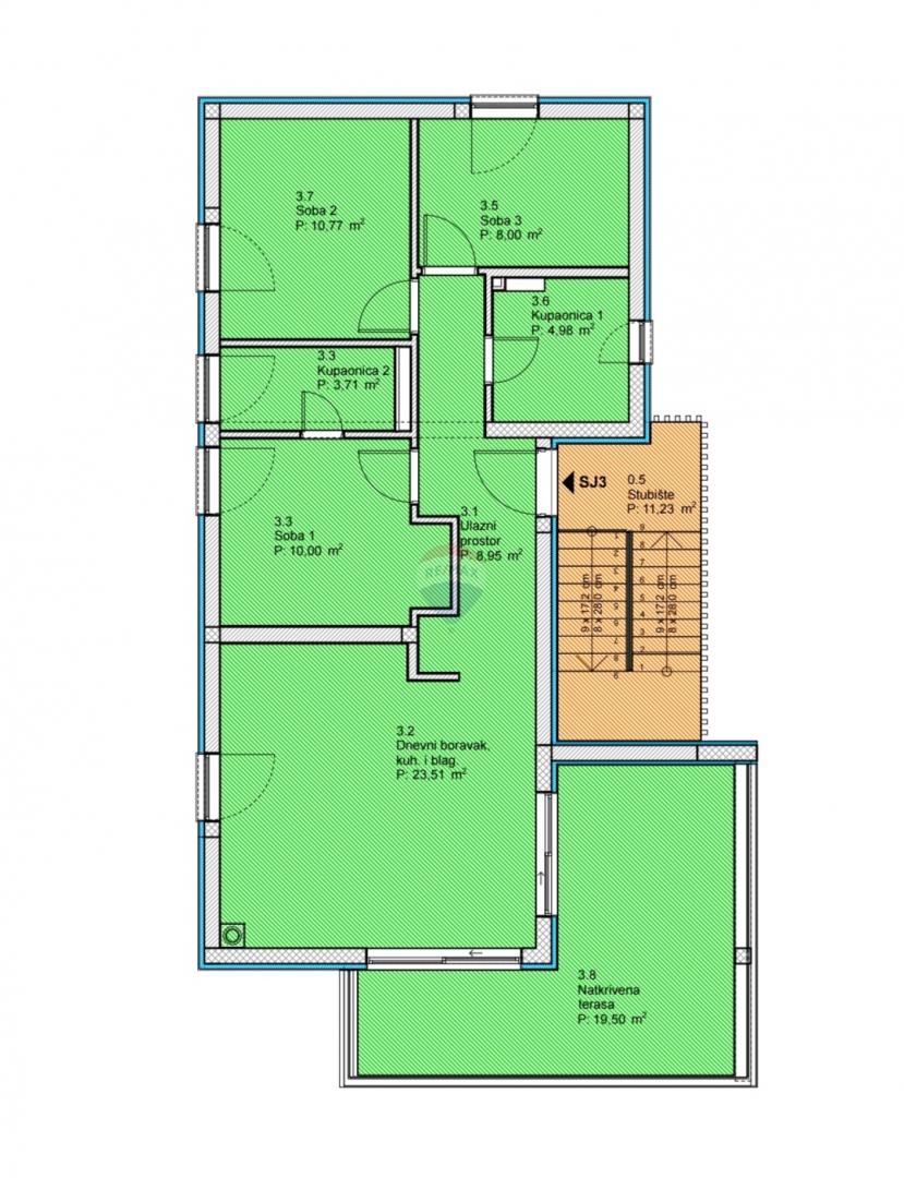 Stanovanje / Apartma Vodice, 91,73m2