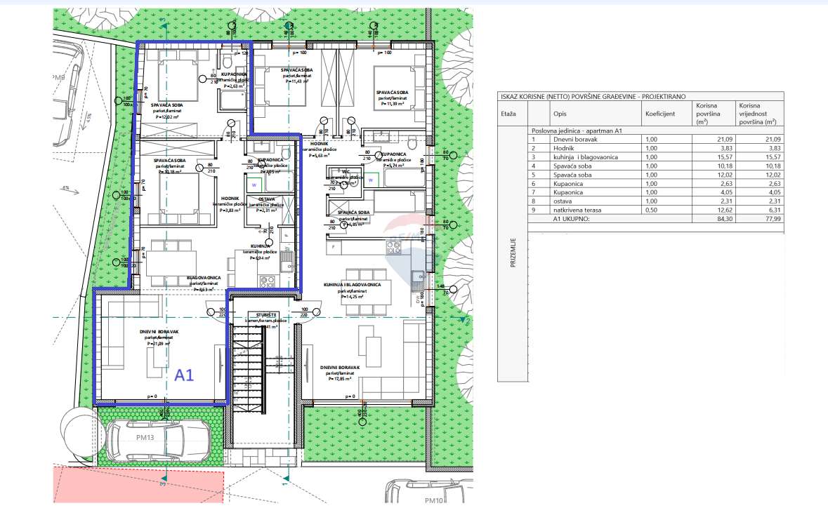 Stanovanje / Apartma Brodarica, Šibenik - Okolica, 84,30m2