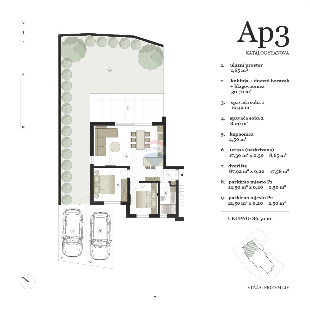 Stanovanje / Apartma Murter, 86,50m2