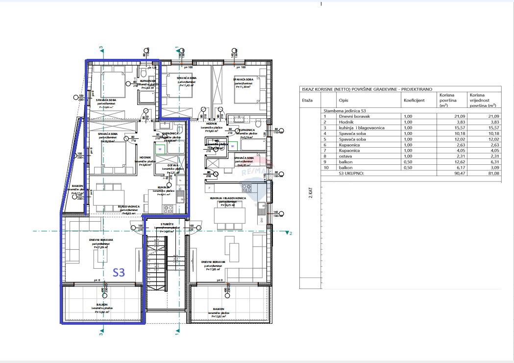 Stanovanje / Apartma Brodarica, Šibenik - Okolica, 90,47m2