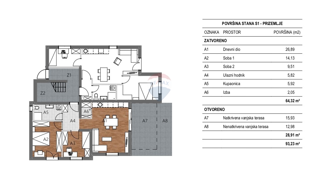 Stanovanje / Apartma Vidici, Šibenik, 78,04m2
