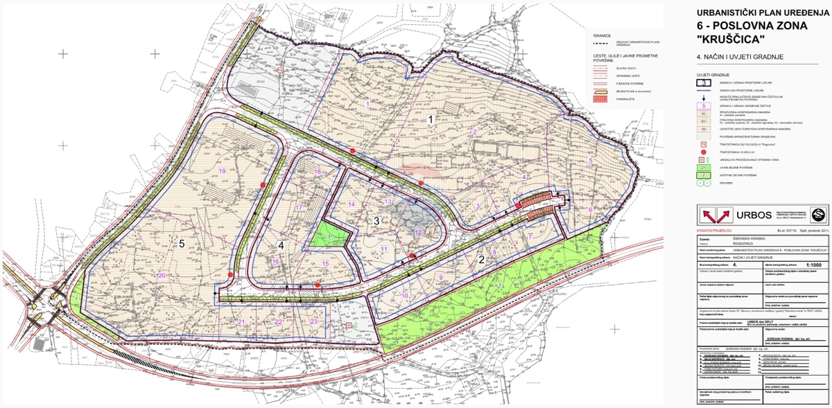 Zemljišče v poslovni coni, 4128 m2 - Rogoznica