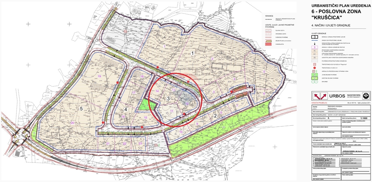 Zemljišče v poslovni coni, 4128 m2 - Rogoznica