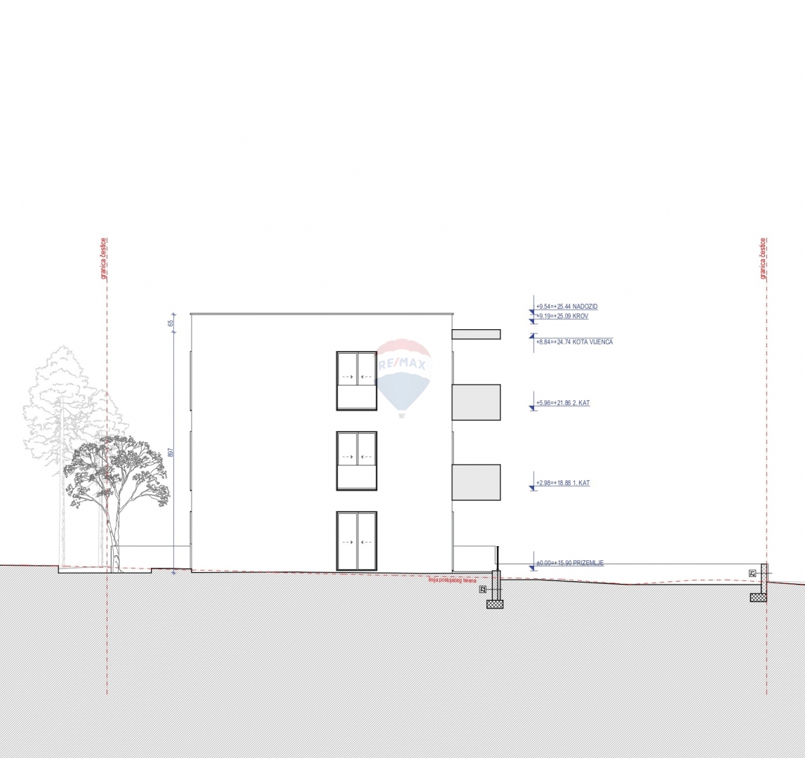 Dvosobno stanovanje z dvoriščem 53,7 m2, Rogoznica