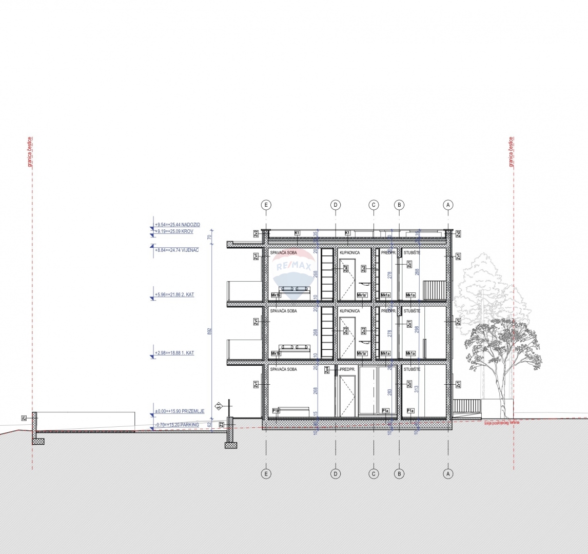 Dvosobno stanovanje z dvoriščem 53,7 m2, Rogoznica