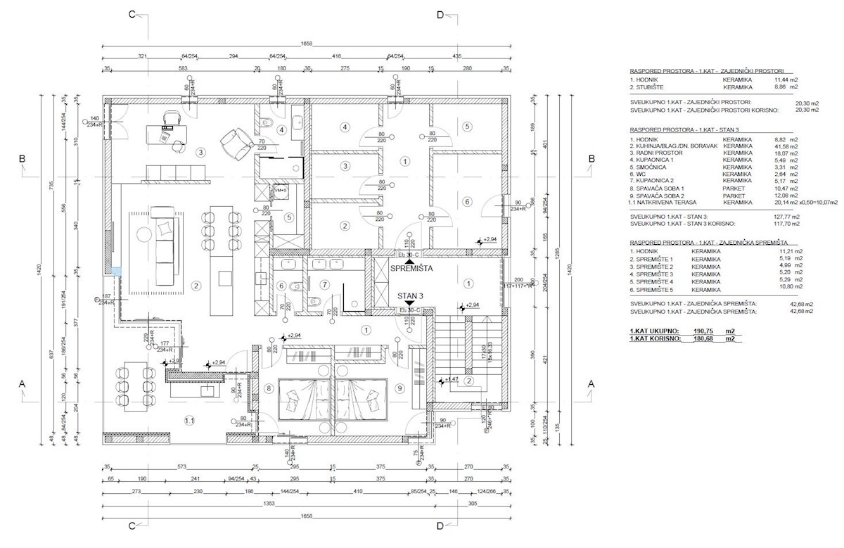 Ekskluzivna etaža s pogledom na morje