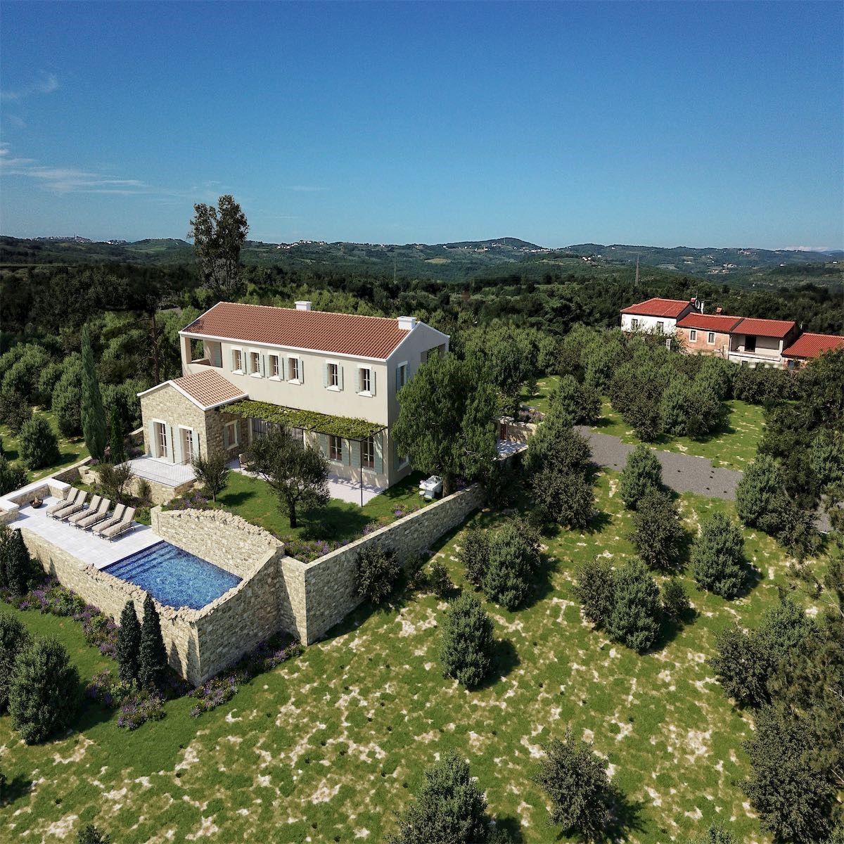 Luksuzne nepremičnine Istra, prodam kamnitu vilo, okolica Novigrada